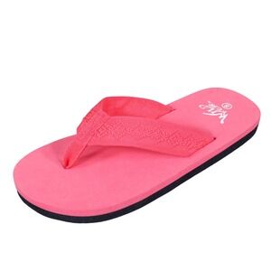 Wild Wear Womens‎ Flip Flop Sandals Size 8 Casual Beach Summer Pink Textile